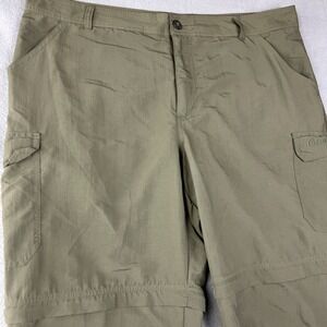 Cabelas Convertible Cargo Pant Shorts Mens 40x32‎ Hunter Green Pockets Outdoors